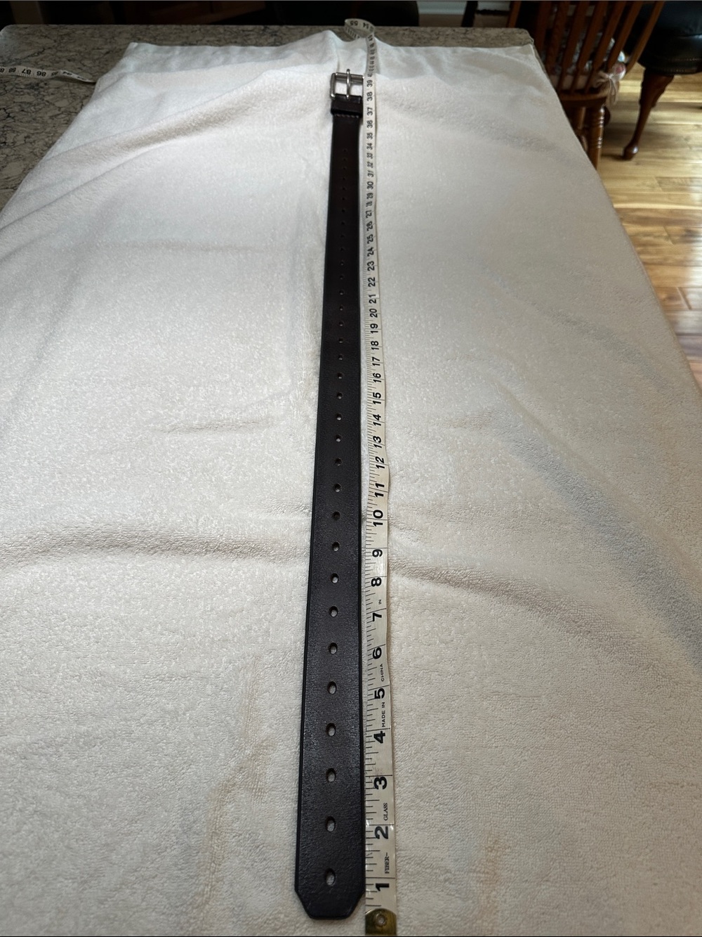 LEVI dark brown Leather Belt with Silver Buckle 💙 Men’s,Like new $30 SZ-SM 30/32